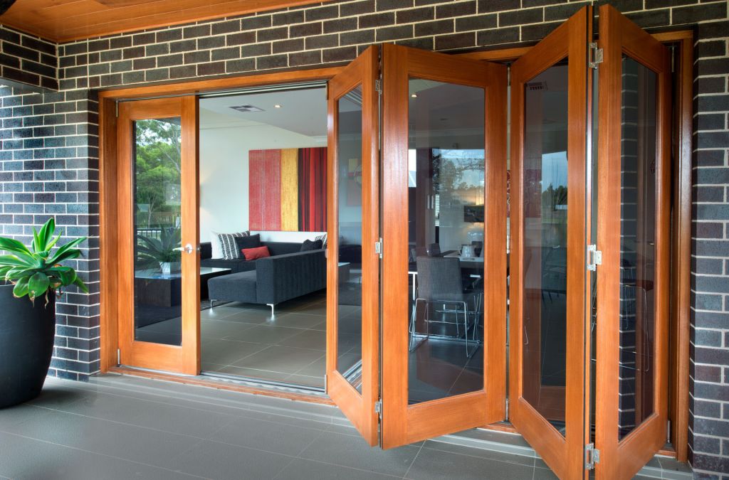 Bifold doors leading out to patio